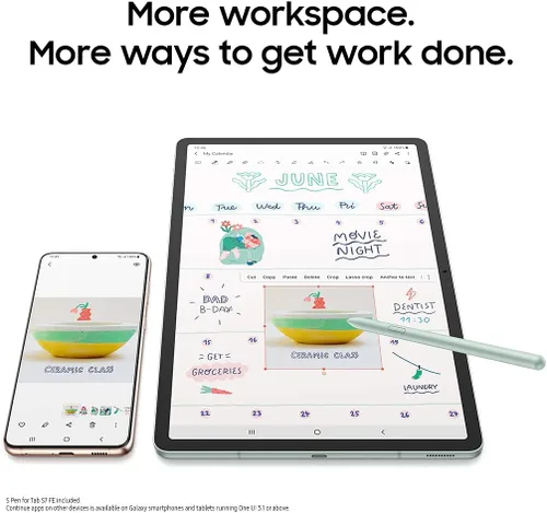 Miniatura 10 de SAMSUNG Galaxy Tab S7 FE 12.4" 256GB WiFi Android Tablet, pantalla grande, S Pen incluido, conectividad multidispositivo, batería de larga duración