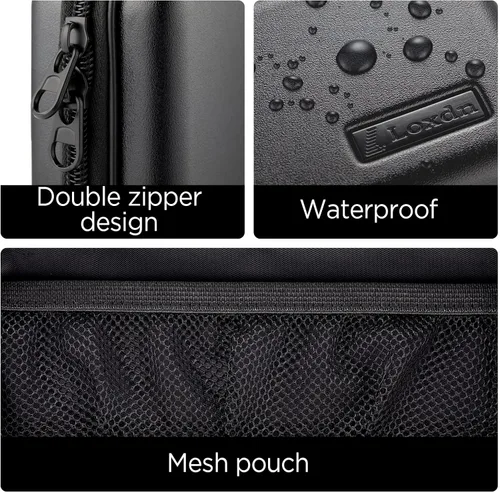Miniatura 5 de Estuche rígido de EVA para Meridian/MANSPOT Shaver Groin & Body Hair Trimmer – Bolsa organizadora de aseo para hombres para maquinilla de afeitar