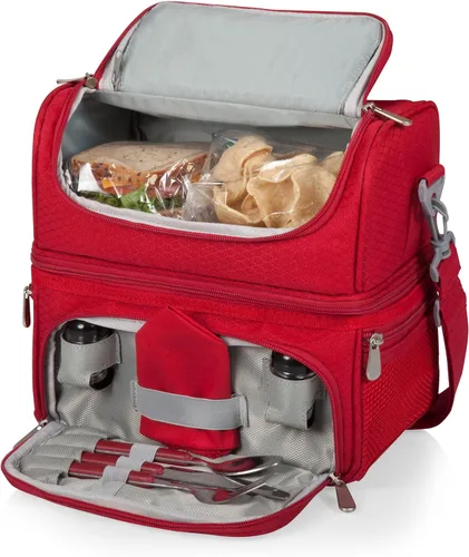 Miniatura 4 de PICNIC TIME NFL unisex-adult NFL Pranzo Lunch Bag, Insulated Lunch Box with Picnic Set, Lunch Cooler Bag 2-Rojo