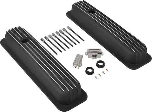 Miniatura 18 de Cubierta de válvula de motores de aluminio fundido con soportes de bobina compatible con GM LS LS1 LS2 LS3 LS6 5.3 6.0 - Negro