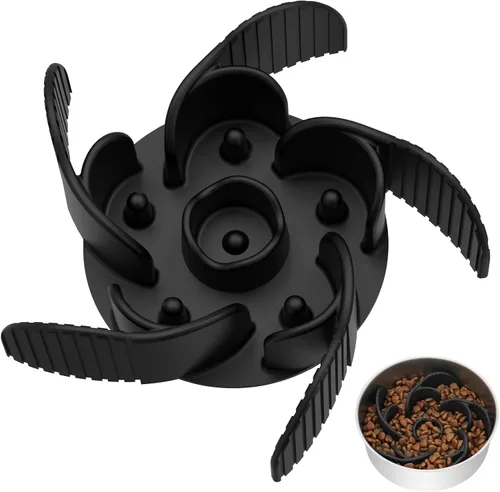 Miniatura 15 de MateeyLife Cuencos de alimentación lenta para perros, 2 unidades, cuencos rompecabezas antiasfixia para comida de perros, alimentación interactiva
