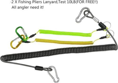 Miniatura 3 de Drchoer Fishing Rod Lanyard for Trolling: 10ft-150LB Saltwater Rod Reel Safety Tether - Retractable Fishing Tool Coil Lanyard for Deep Sea Pole