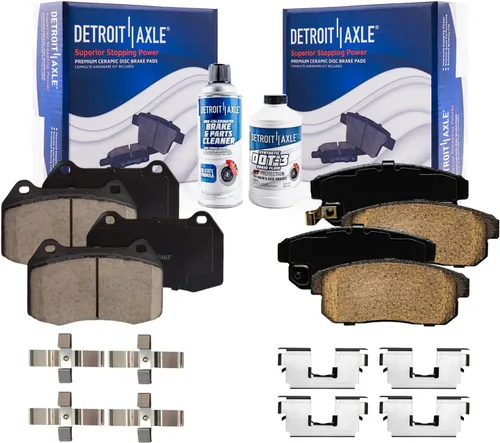Miniatura 29 de Detroit Axle - Pinza de disco del lado del acompañante + pastillas de freno de cerámica de repuesto para Lexus HS250H Toyota RAV4 Prius V Scion xB