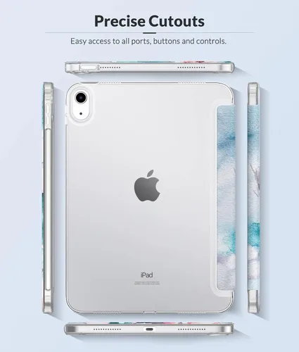 Miniatura 6 de MoKo Funda para iPad (A16) de 11ª generación 2025/10ª generación 2022, iPad de 11 pulgadas/10.9 pulgadas con cubierta trasera translúcida de TPU