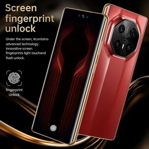 Miniatura 4 de Teléfono celular desbloqueado M70 RS Smartphone 12GB+512GB Teléfono Android 48MP+108MP Cámara 7 pulgadas Pantalla HD Teléfono móvil 5G Dual SIM Rojo
