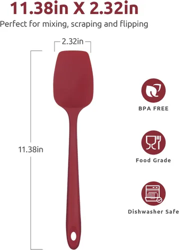 Miniatura 2 de Espátula de silicona resistente al calor: U-Taste, flexible de 600ºF, de 11.38 pulgadas, de silicona, para mezclar, remover, cocinar, raspar