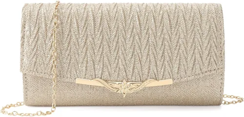 Miniatura 8 de Bolso de noche para mujer, bolso de mano con purpurina para boda, bolso cruzado para fiesta de graduación, cóctel