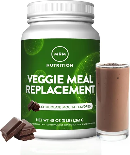 MRM Proteína nutritiva de reemplazo de comida vegetariana | Sabor a chocolate moca | 0.78 oz de proteína completa a base de plantas | Comida sobre