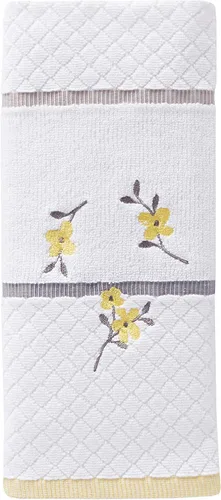 Miniatura 4 de SKL Home de Saturday Knight Ltd. Cesta de flores toalla de mano para bicicleta (paquete de 2), color blanco Bicicleta de cesta de flores