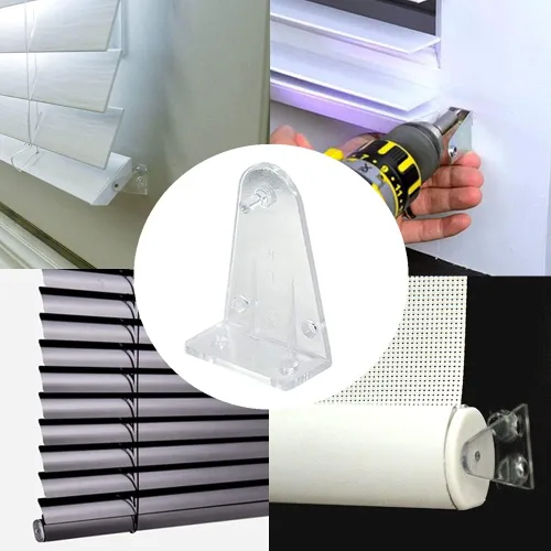 Miniatura 4 de Cutelec 4 clips de sujeción para riel inferior de color transparente para persianas de alto perfil
