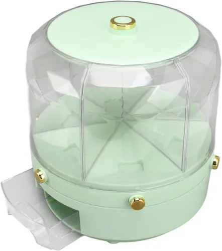 Miniatura 9 de Contenedor de almacenamiento de arroz y granos, dispensador de 13.2 lbs de capacidad, contenedor de almacenamiento de alimentos giratorio 360, caja