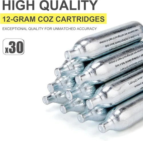 Miniatura 2 de Cartuchos de CO2 de 8 gramos / 12 gramos, sin rosca, cartuchos de cilindro de CO2 de alta calidad para pistolas de paintball, pistolas