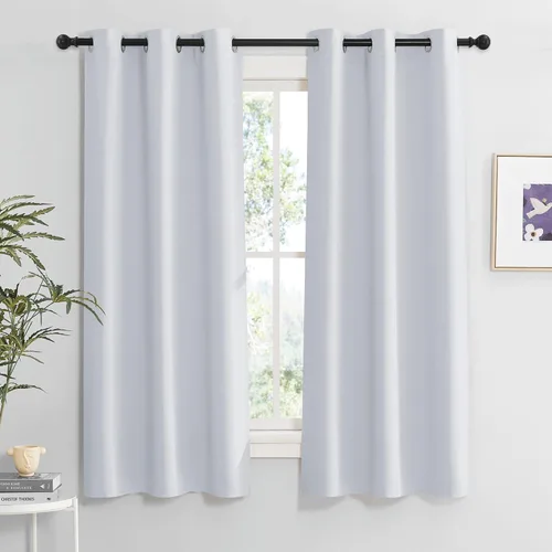 Miniatura 113 de RYB HOME Cortinas opacas de cocina de 36 pulgadas de largo, tratamiento de privacidad para ventanas pequeñas, aislamiento térmico, telón de fondo