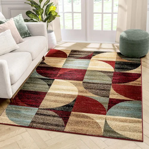 Miniatura 9 de Infinity Home Well Woven Barclay Bowery Art Deco - Alfombra geométrica moderna de 2 pies 3 pulgadas x 7 pies 3 pulgadas