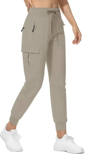 Miniatura 20 de RlaGed - Pantalones tipo cargo de senderismo para mujer, pantalones deportivos ligeros, de secado rápido, resistentes al agua, para pesca y al aire