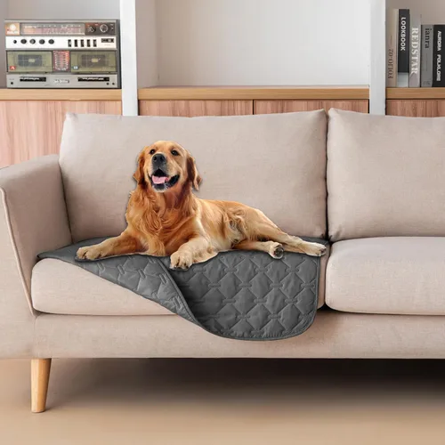 Miniatura 29 de gogobunny Manta 100% Impermeable de Doble Cara para Perros, Cubierta Suave para Cama de Mascotas, Reversible, Protege Muebles, Sillón, Sofá, Coche