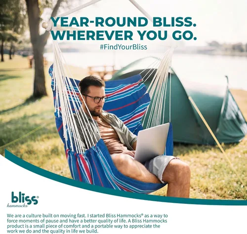 Miniatura 7 de Bliss Hammocks BHC-412FR - Silla hamaca con flecos de cuerda de isla de 40 pulgadas con herrrajes para colgar y barra separadora, para usar al aire
