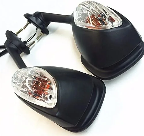 Miniatura 7 de Espejos estilo SMT-OEM compatibles con Suzuki GSXR600 750 2009 2010 2011 2012 GSXR1000 Negro con luz LED amarilla Señales de giro Producto