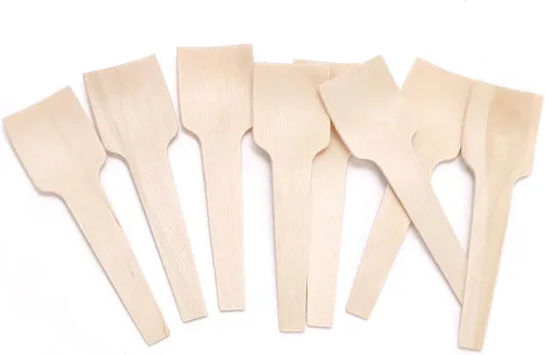 Miniatura 3 de Bekith 400 cucharas pequeñas de madera, mini cucharas de helado de madera, cuchara desechable de 2-3/4 pulgadas para manualidades, exfoliantes