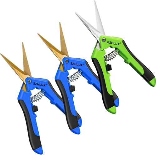 Miniatura 9 de SZHLUX Tijeras de jardinería de 6.5 pulgadas, tijeras de podar de mano (1, azul)