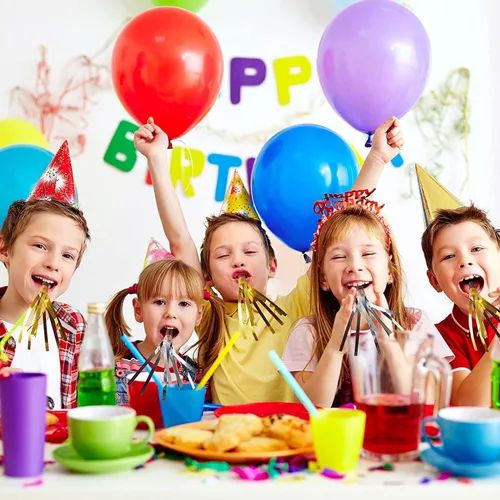 Miniatura 7 de 36 piezas de ruido dorado y plateado para adultos y niños, cuernos de fiesta y sopladores, chillones para cumpleaños, Navidad, eventos deportivos