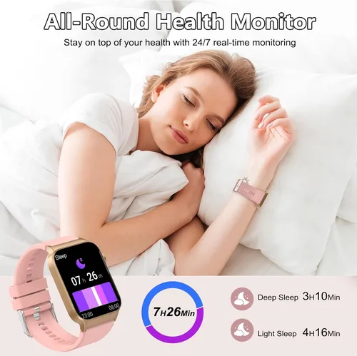 Miniatura 5 de STECEi Reloj inteligente para hombres y mujeres, llamada Bluetooth, pantalla HD de 1.85 pulgadas con monitor de frecuencia cardíaca/sueño, más