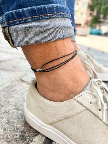 Miniatura 46 de Made by Nami Surfer Anklet with Snap Hook Clasp Waterproof & Adjustable Thin String Ankle Bracelets for Women and Men Handmade Jewelry for Beach and