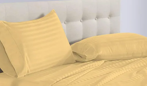 Miniatura 7 de Juego de sábanas de algodón peinado de 1500 TC para colchón de 38 a 17.7 in de profundidad (tamaño doble) Sábanas para cama (trifa, beige)