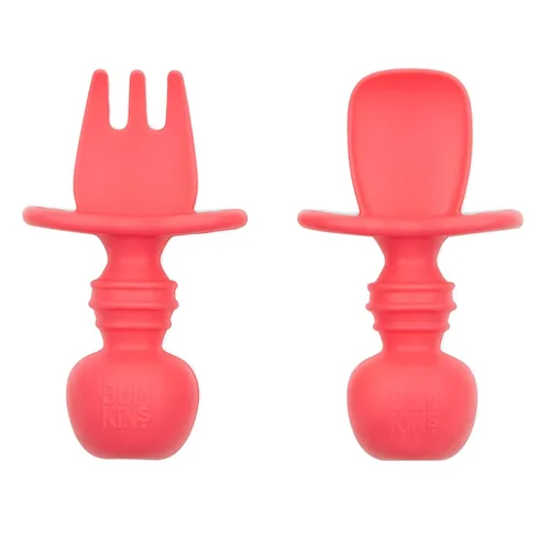 Miniatura 11 de Bumkins Juego de utensilios para bebés, Chewtensils cucharas de silicona para mojar, autoalimentación, destete dirigido por el bebé, aprendizaje