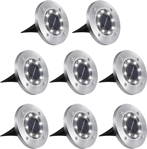 Miniatura 12 de Aogist Luces solares de suelo, luces LED de disco de jardín, iluminación de paisaje al aire libre para césped, patio, camino, terraza, pasarela
