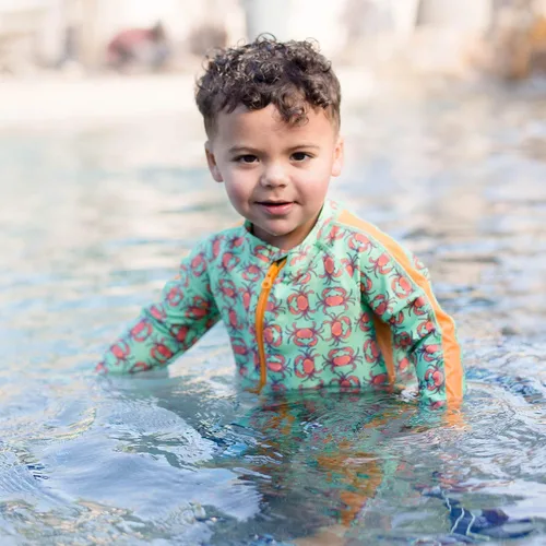 Miniatura 8 de SwimZip - Traje de baño de manga larga para niño, con protección UPF 50+