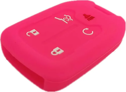 Miniatura 3 de Funda de silicona para llavero compatible con Chevrolet Chevy Silverado Suburban Tahoe GMC Acadia Sierra Terrain Yukon HYQ1AA 1551A-AA 13508275A