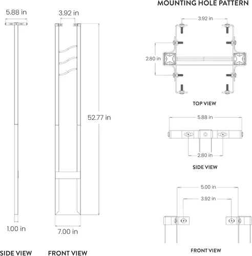 Miniatura 9 de Architectural Mailboxes Montroso - Poste para buzón de acero galvanizado, código de compatibilidad A, MON00BPEC, negro