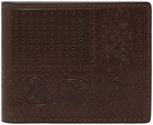 Miniatura 6 de Fossil Derrick - Cartera plegable de piel con bloqueo RFID y ventana de identificación abatible para hombre