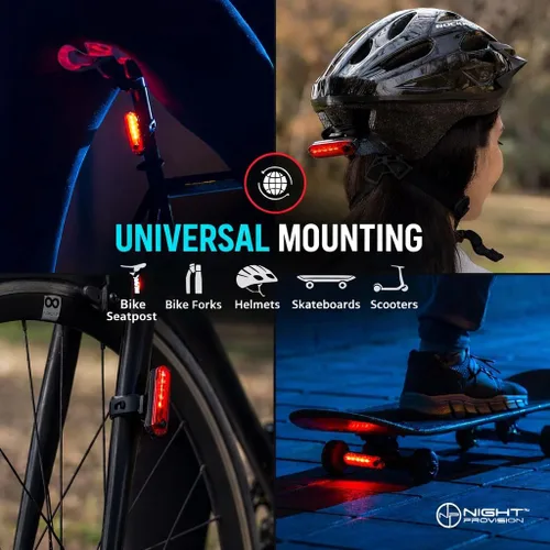 Miniatura 9 de Paquete de 2 luces traseras para bicicleta, fácil instalación de luces traseras de bicicleta, luces de bicicleta recargables USB C para conducción