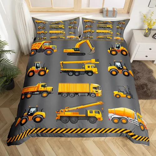 Miniatura 44 de Feelyou Race Car Duvet Cover Twin Size Boys Girls Speed Sports Car Bedding Set Breathable Soft Racing Comforter Cover 2Pcs Black White Checked