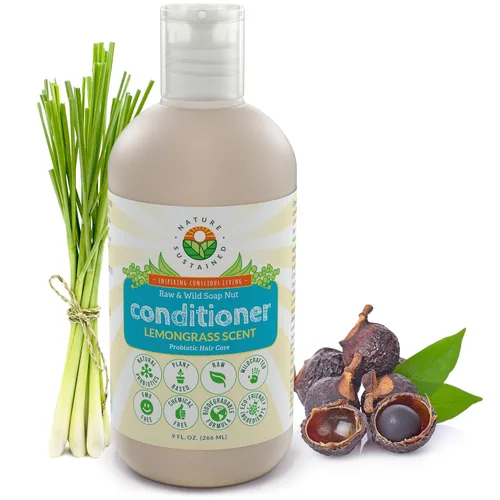 Nature Sustained Acondicionador orgánico – Acondicionador natural hipoalergénico, sin químicos, sin sulfatos para cabello seco o dañado, fórmula