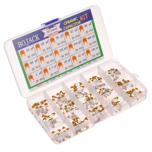 Miniatura 5 de BOJACK 10 valores 300 piezas de condensador de cerámica 0.1 0.15 0.22 0.33 0.47 0.68 1 2.2 4.7 10 uF Kit surtido de condensadores de cerámica