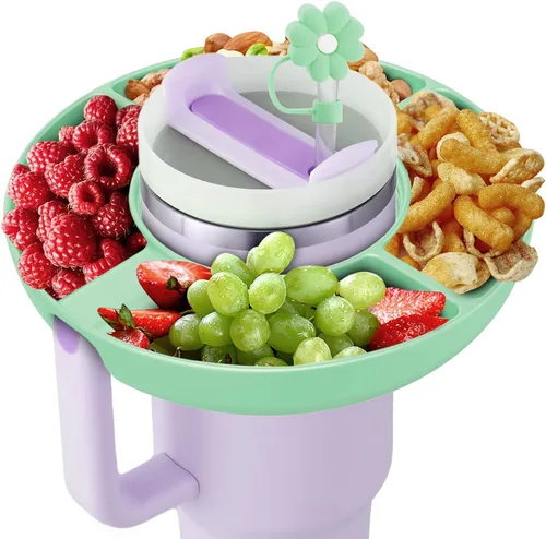 Miniatura 10 de Cuenco para aperitivos Stanley Cup de 30 onzas con asa, perfectamente compatible con el vaso Stanley Quencher H2.0 de 30 onzas con asa, bandeja