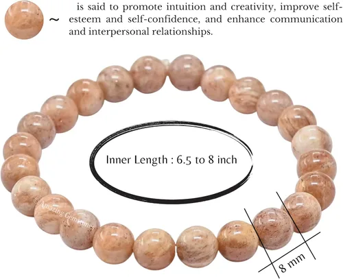 Miniatura 236 de Amazing Gemstone Pulsera de cristal para mujeres y hombres, pulsera de cristal curativo de protección, pulsera elástica con cuentas de piedras
