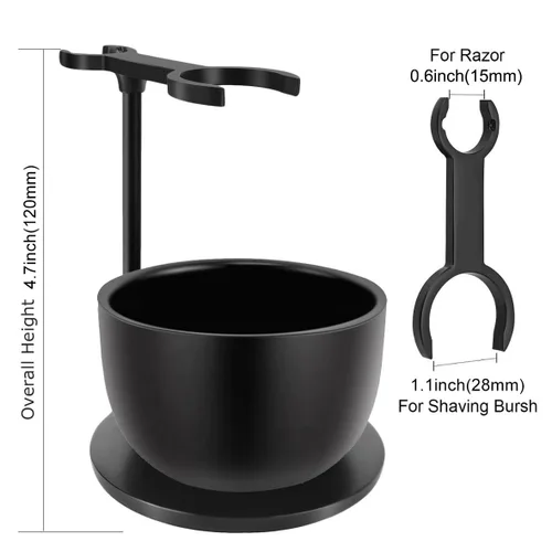 Miniatura 4 de Amazing - Kit de afeitado húmedo para hombre, misterioso juego de afeitado y aseo negro, juego de afeitado pesado de lujo, soporte de afeitar