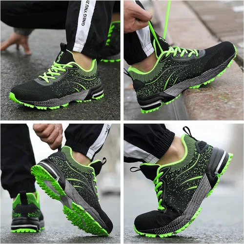 Miniatura 7 de Furuian Steel Toe Shoes for Men Women Lightweight Safety Shoes Comfortable Steel Toe Sneakers Warehouse Industry Work Shoes