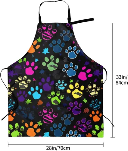 Miniatura 4 de Delantales con diseño de girasol para el hogar, 2 bolsillos, 33 x 28 pulgadas, para hombres y mujeres, babero de cocina impermeable en acuarela
