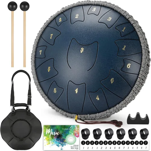 Tambor de lengua de acero de 6 pulgadas, 8 notas, tambor de lluvia para jardín al aire libre, instrumento de percusión fácil de usar, regalo único