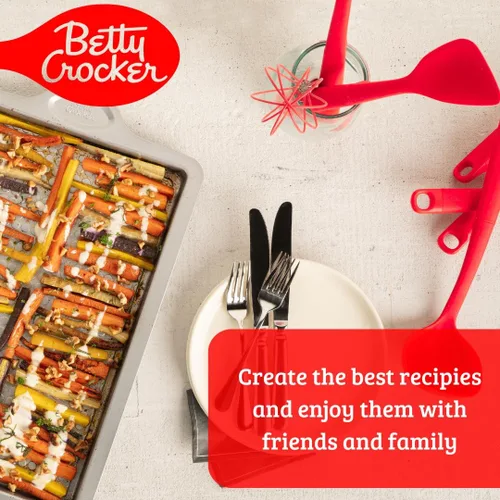 Miniatura 7 de Betty Crocker Juego de utensilios de silicona para hornear/cocinar, espátula, cuchara, espátula, espátula, espátula, espátula, espátula, espátula