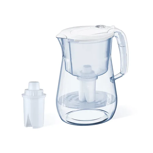 AQUAPHOR Jarra de filtro de agua de ópalo de 12 tazas con 1 filtro B15, reduce el cloro y los metales pesados, filtración de agua de flujo rápido,
