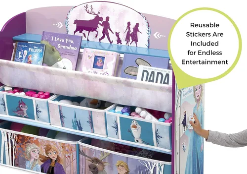 Miniatura 3 de Delta Children Organizador de libros y juguetes de lujo, Disney Frozen II
