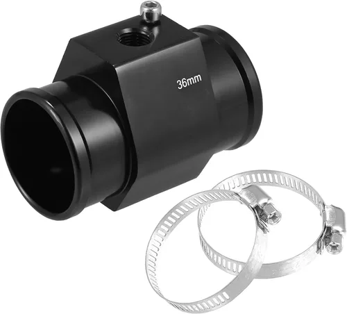 Miniatura 9 de X AUTOHAUX 1 Unidades de 1.496 in Universal Aluminio Temperatura Temperatura Junta Tubo Sensor Sensor Radiador Manguera Adaptador con Abrazaderas