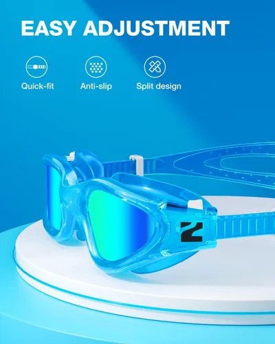 Miniatura 6 de ZIONOR Gafas de natación para niños, G1 MINI con protección UV, polarizadas, antivaho, para edades de 6 a 14 años A4