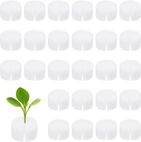 M METERXITY Paquete de 50 esponjas hidropónicas, esponjas cilíndricas de medio de cultivo de 1.97 pulgadas para plantar herramientas de Blanco
